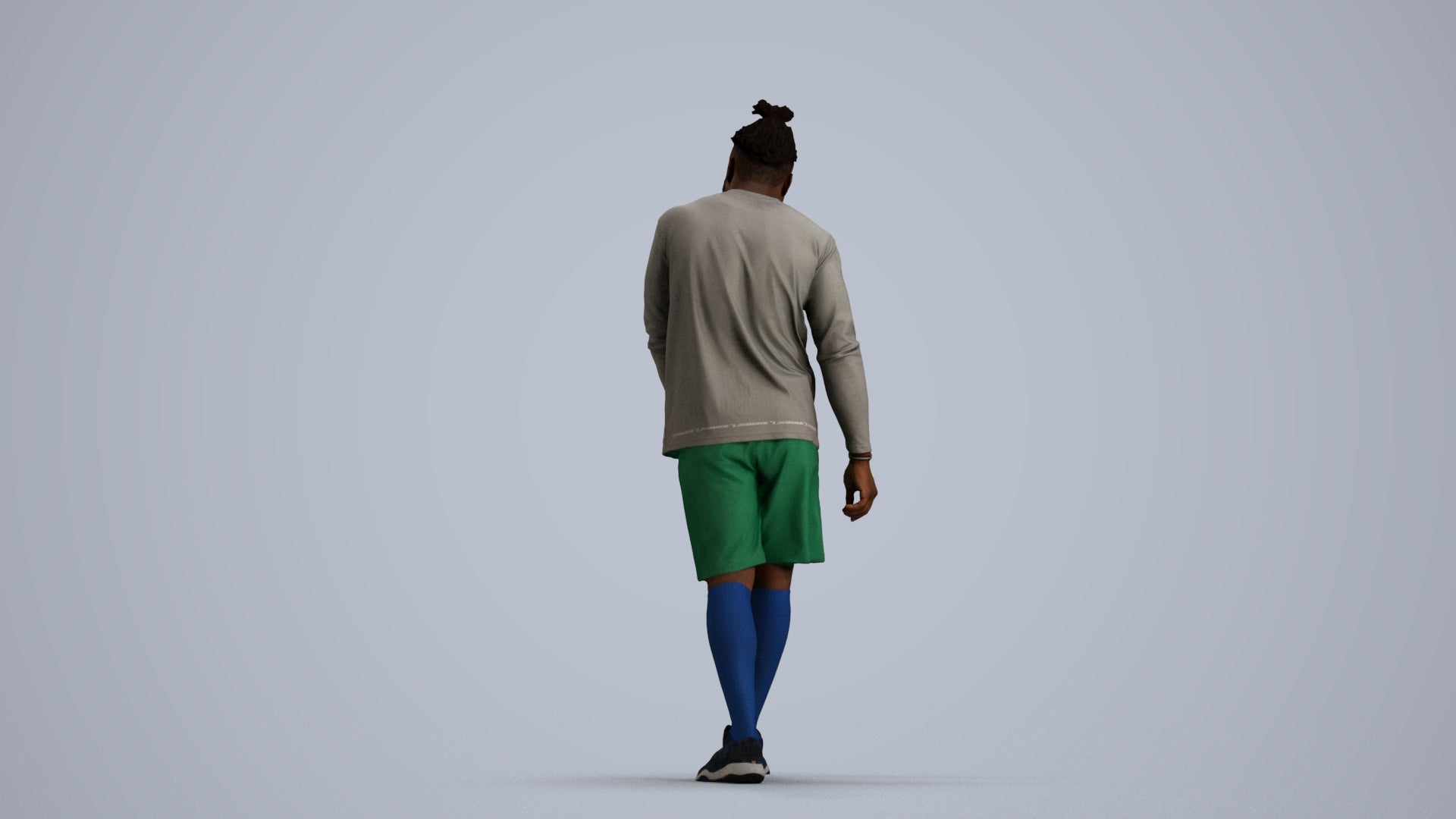photogrammetry 3D man sport, realistic human model archviz FBX, front view render