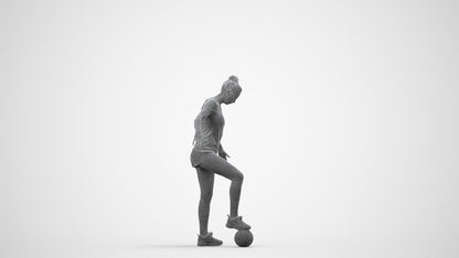 photogrammetry 3D woman sport, realistic human model archviz FBX, wireframe side view