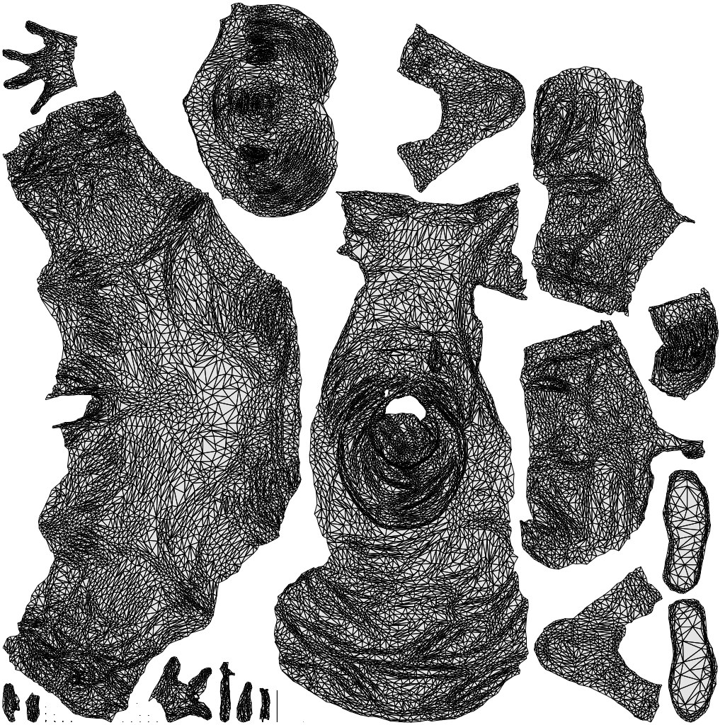3D people model boy casual kids, scanned human for 3ds Max rendering, wireframe top-down view