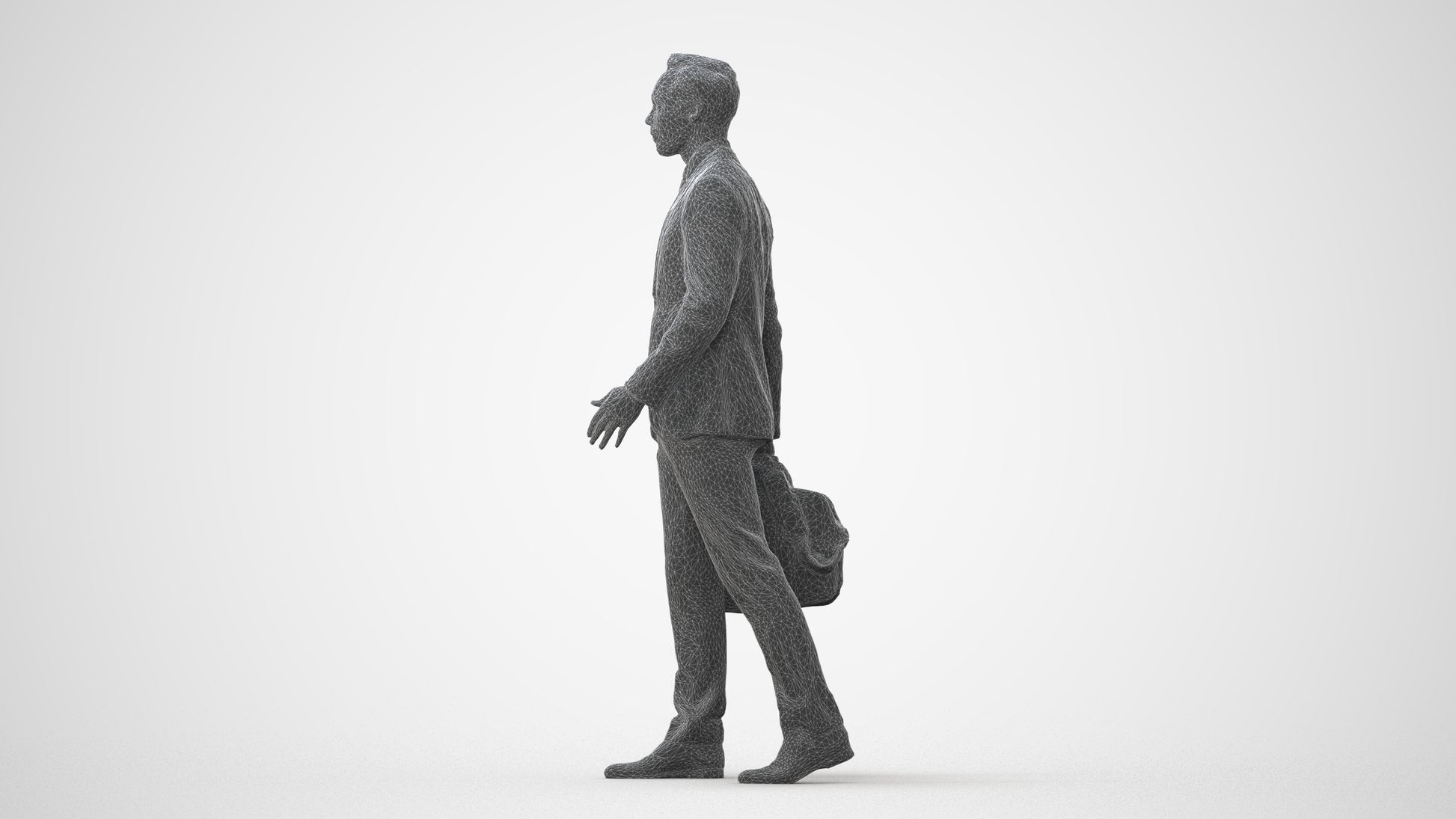 scanned 3D man formal business, photogrammetry people for Enscape and V-Ray, square thumbnail