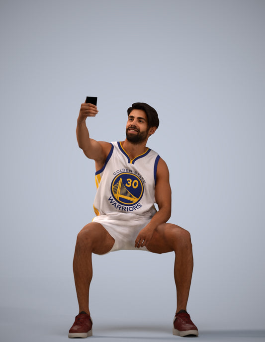 3D people model man sport, scanned human for 3ds Max rendering