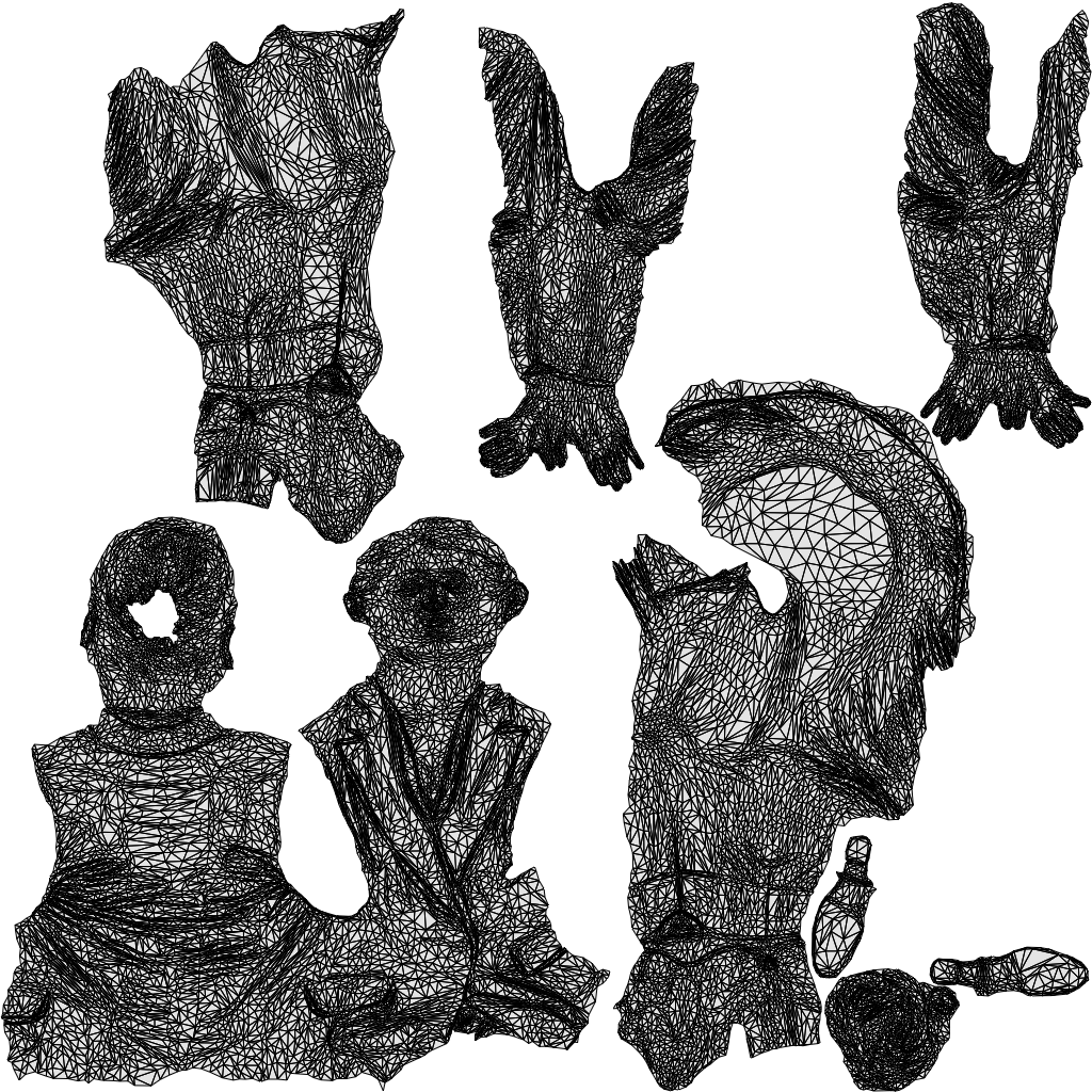 realistic 3D people woman business, render-ready for V-Ray and Corona, FBX OBJ, wireframe top-down view