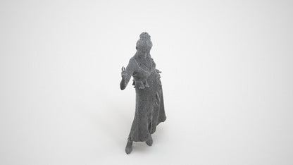 scanned 3D woman formal formalaffairs, photogrammetry people for Enscape and V-Ray, wireframe three-quarter view