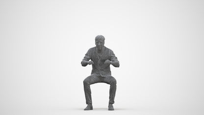 photogrammetry 3D man casual business, realistic human model archviz FBX, three-quarter front view render