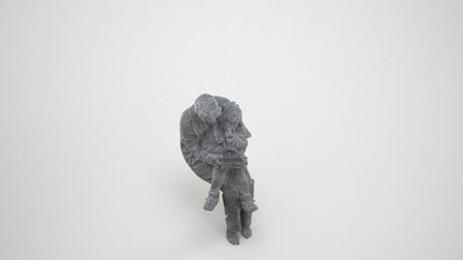 realistic 3D boy casual kids, scanned archviz people for Blender and 3ds Max, wireframe three-quarter view