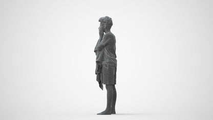 realistic 3D boy casual kids, scanned archviz people for Blender and 3ds Max, square thumbnail