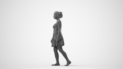 3D human model woman formal formalaffairs, photogrammetry scanned person for archviz, square thumbnail