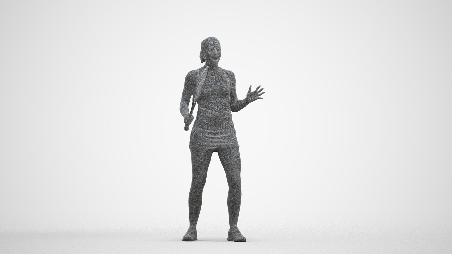 photogrammetry 3D girl sport, realistic human model archviz FBX, three-quarter front view render