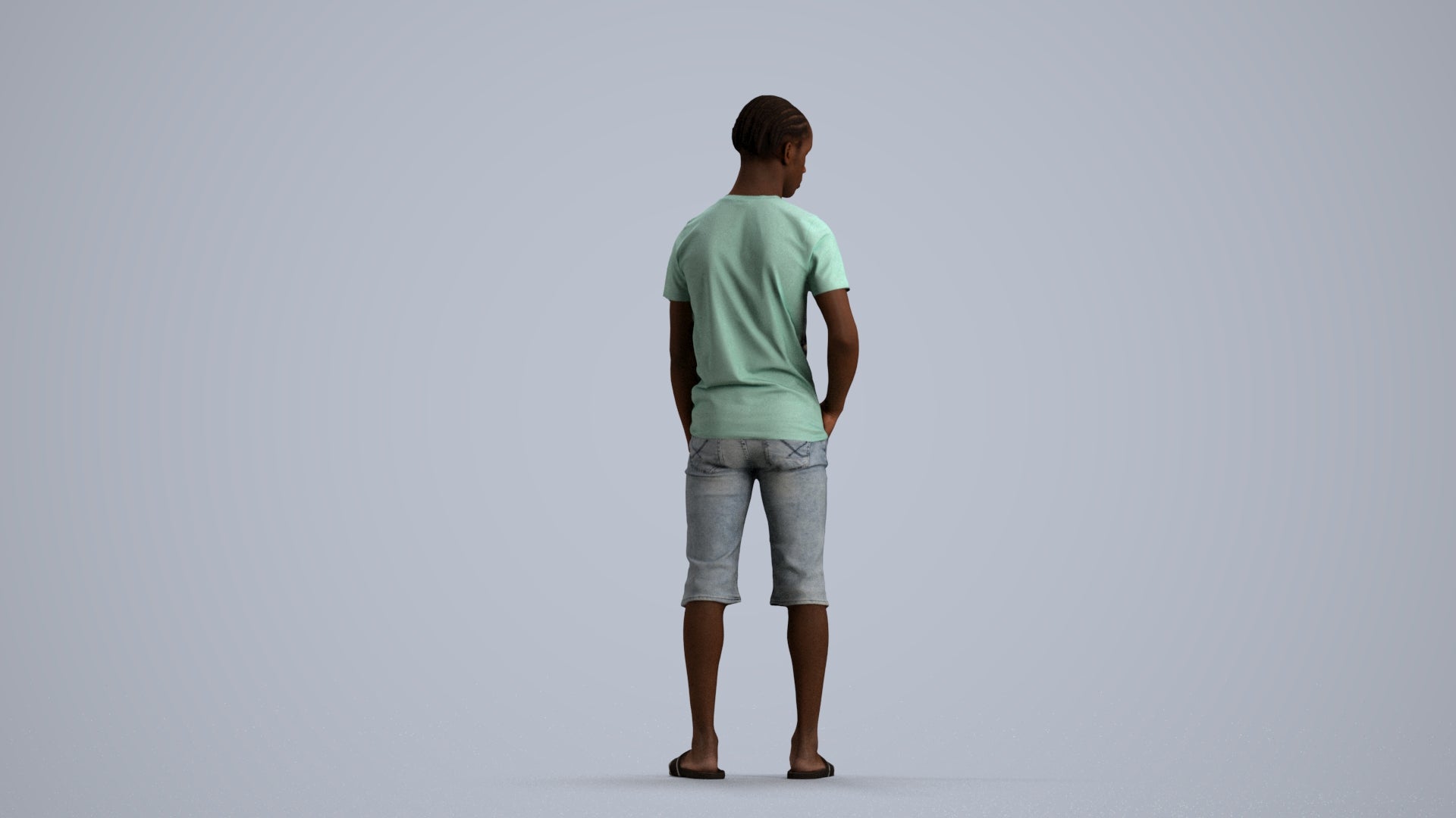 photogrammetry 3D boy casual kids, realistic human model archviz FBX, front view render