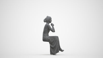 3D people model woman formal formalaffairs, scanned human for 3ds Max rendering, three-quarter front view render