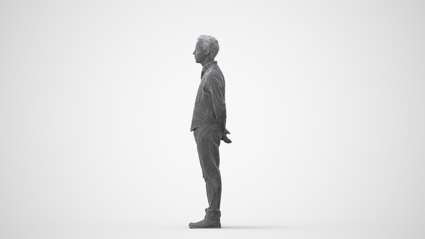 3D people model man hospitality, scanned human for 3ds Max rendering, square thumbnail