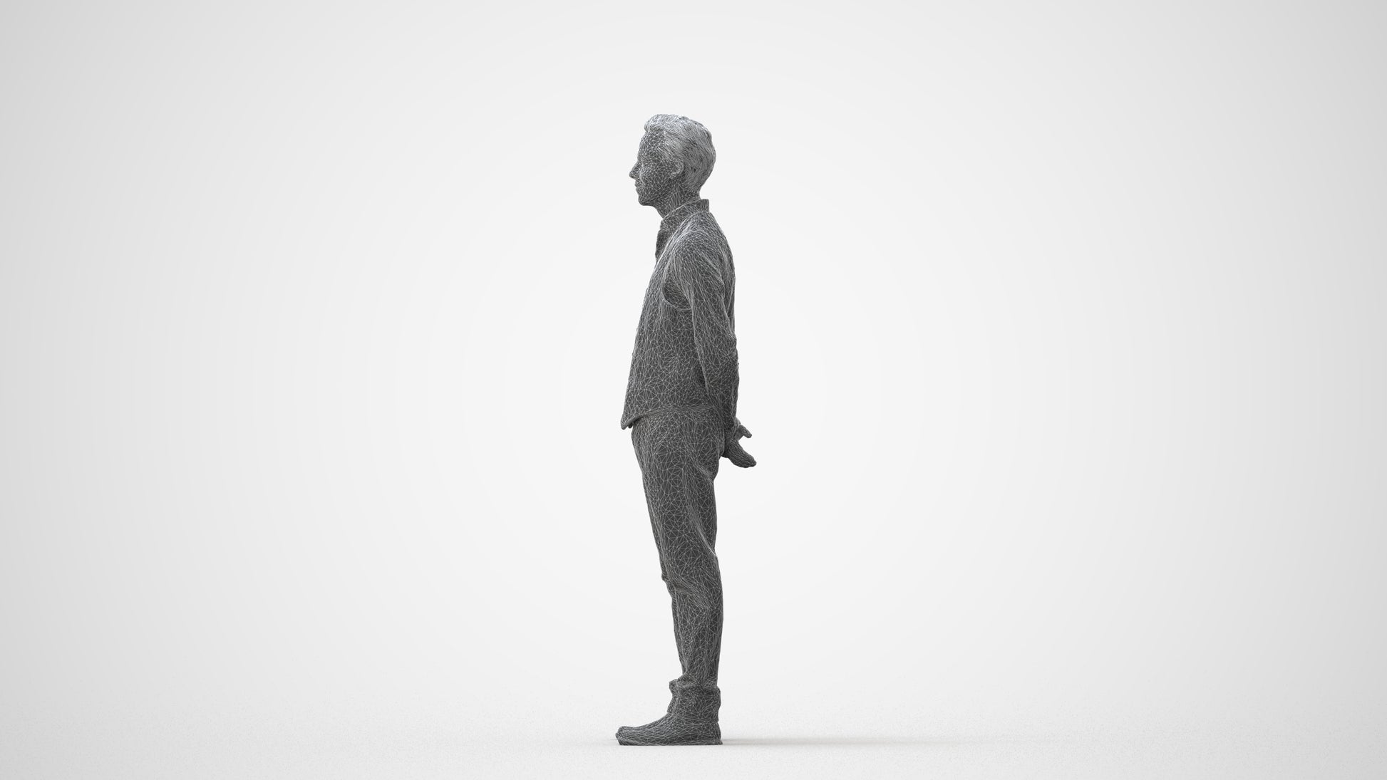 3D people model man hospitality, scanned human for 3ds Max rendering, square thumbnail