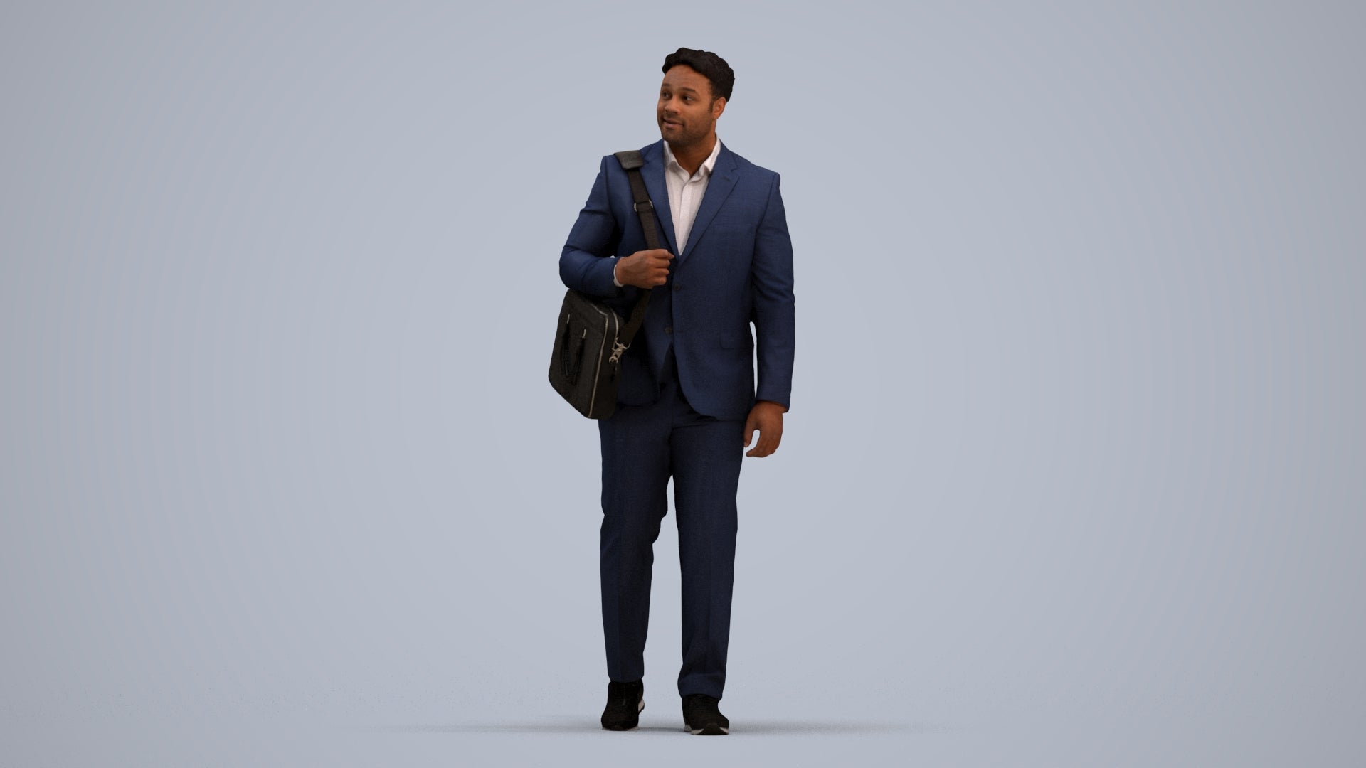realistic 3D people man business, render-ready for V-Ray and Corona, FBX OBJ, standing pose render