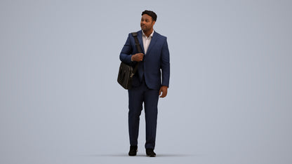 realistic 3D people man business, render-ready for V-Ray and Corona, FBX OBJ, standing pose render