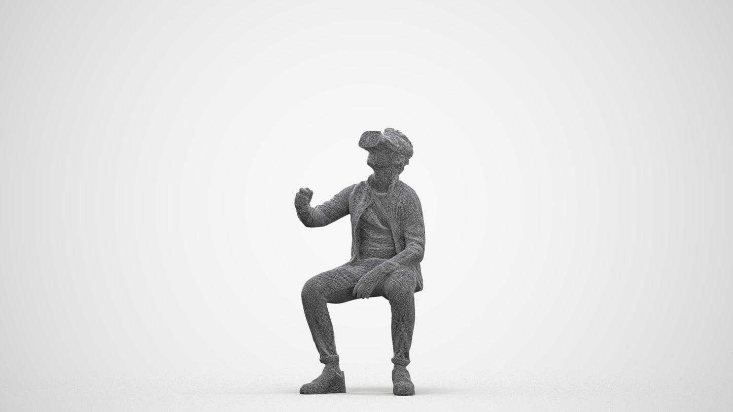 3D people model boy casual kids, scanned human for 3ds Max rendering, three-quarter front view render