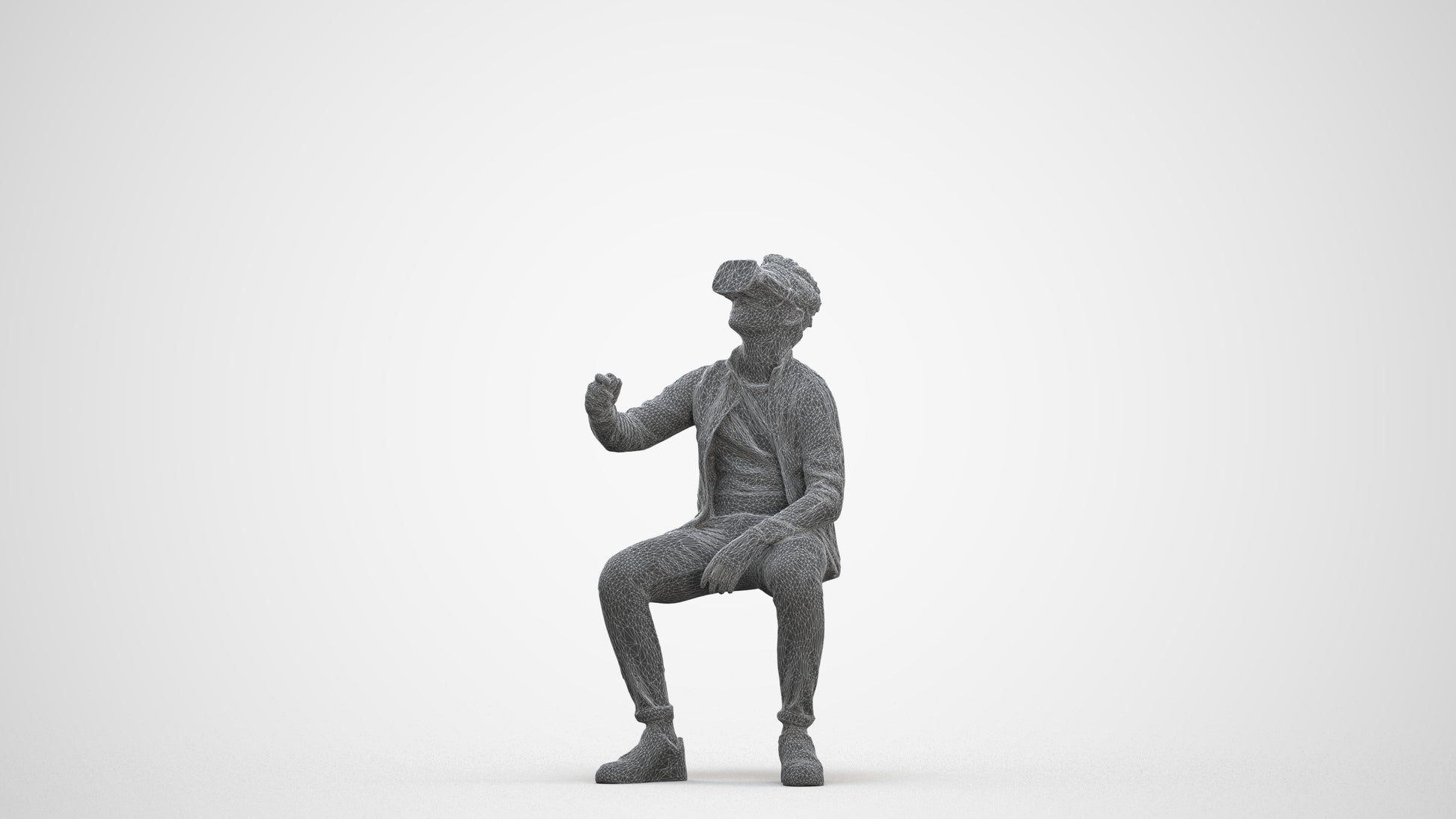 3D people model boy casual kids, scanned human for 3ds Max rendering, three-quarter front view render