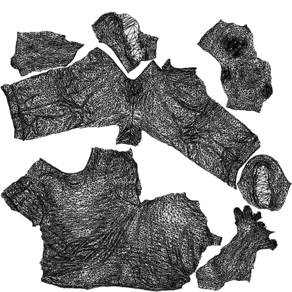 photogrammetry 3D man casual standing, realistic human model archviz FBX, wireframe top-down view