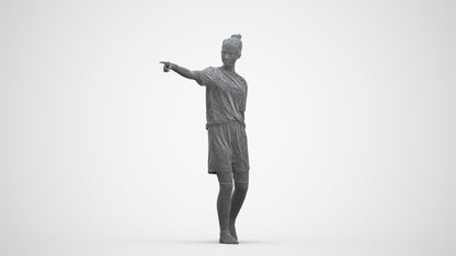 3D scanned girl sport, photorealistic archviz people for Enscape and SketchUp, three-quarter front view render