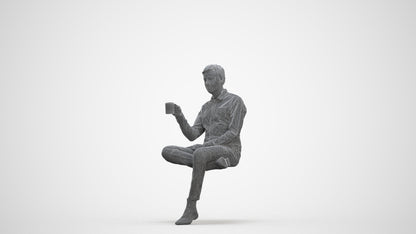 realistic 3D people man business, render-ready for V-Ray and Corona, FBX OBJ, three-quarter front view render