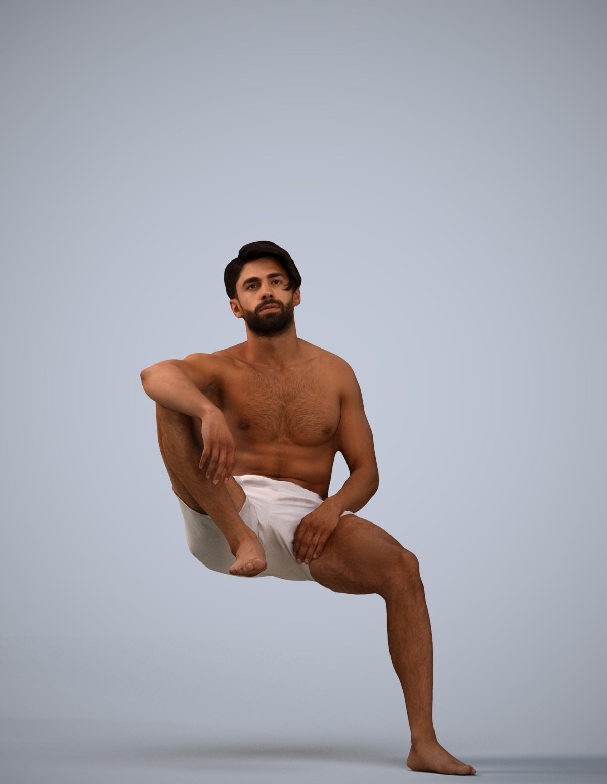 realistic 3D people man pool, render-ready for V-Ray and Corona, FBX OBJ