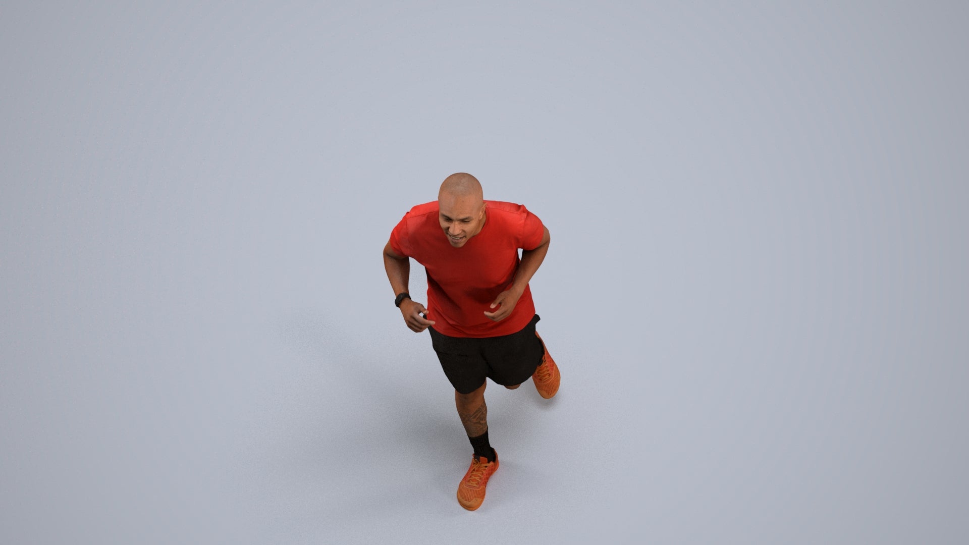 3D scanned man sport, photorealistic archviz people for Enscape and SketchUp, back view render