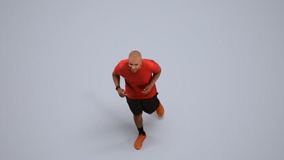 3D scanned man sport, photorealistic archviz people for Enscape and SketchUp, back view render