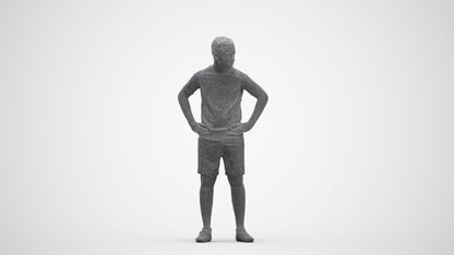 3D scanned man sport, photorealistic archviz people for Enscape and SketchUp, three-quarter front view render