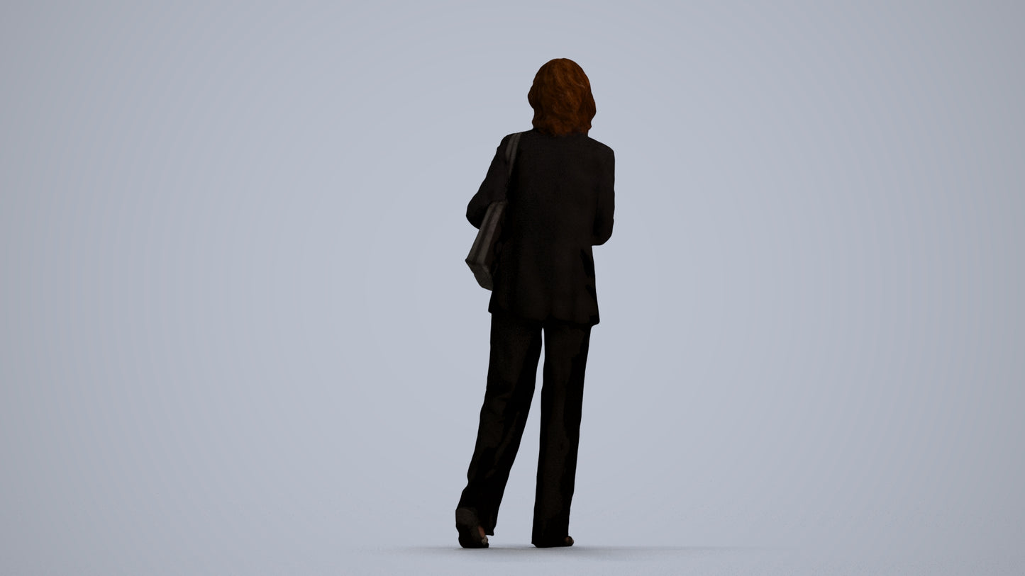 realistic 3D people senior woman business, render-ready for V-Ray and Corona, FBX OBJ, front view render