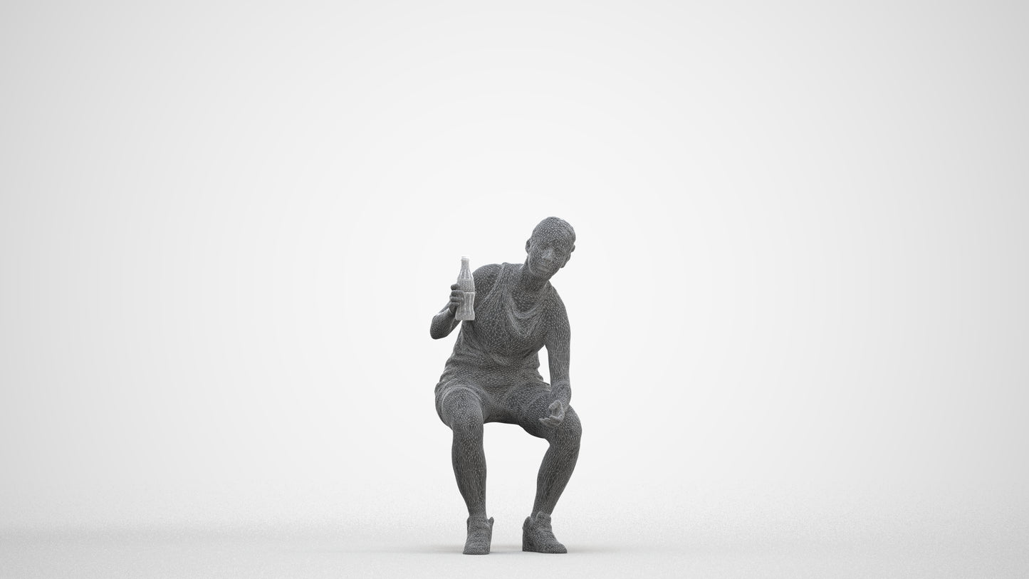photogrammetry 3D woman sport, realistic human model archviz FBX, three-quarter front view render