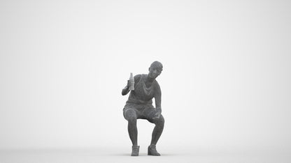 photogrammetry 3D woman sport, realistic human model archviz FBX, three-quarter front view render