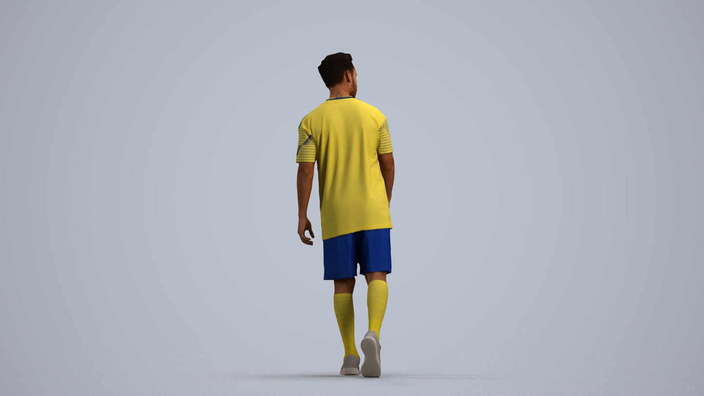 photogrammetry 3D man sport, realistic human model archviz FBX, front view render