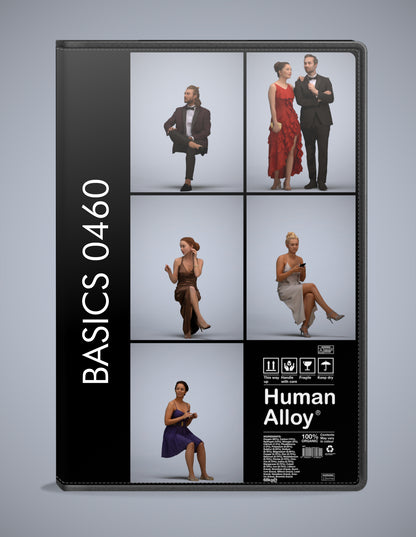 realistic 3D humans formalaffairs pack, 5 archviz people FBX OBJ for Blender