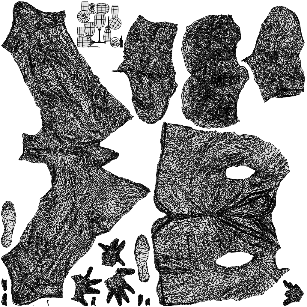3D people model man business, scanned human for 3ds Max rendering, wireframe top-down view