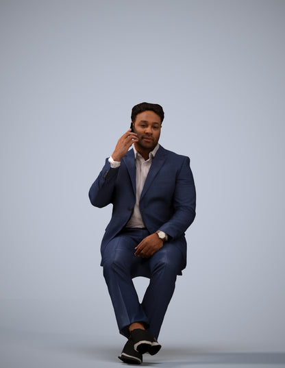 3D people model man business, scanned human for 3ds Max rendering