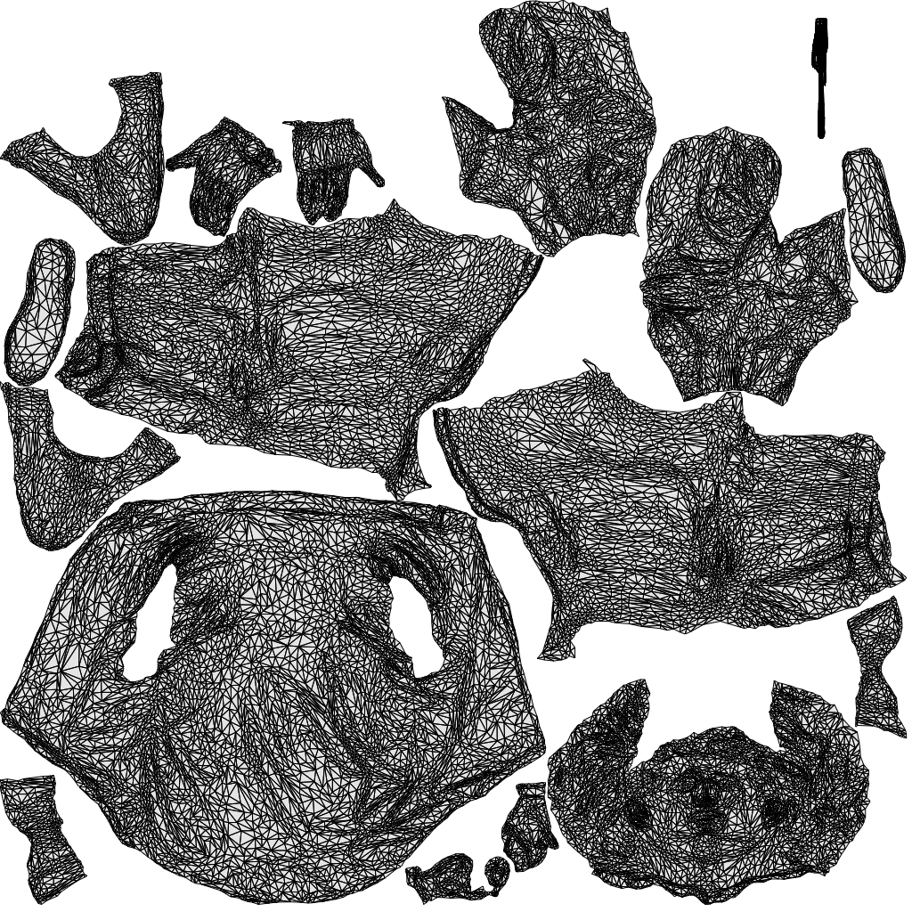 scanned 3D man casual sitting, photogrammetry people for Enscape and V-Ray, wireframe top-down view
