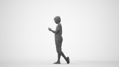 scanned 3D boy casual kids, photogrammetry people for Enscape and V-Ray, square thumbnail