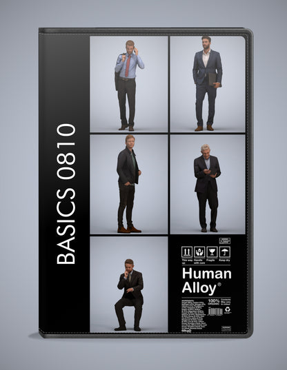 photogrammetry 3D people business collection, 5 realistic human models archviz FBX