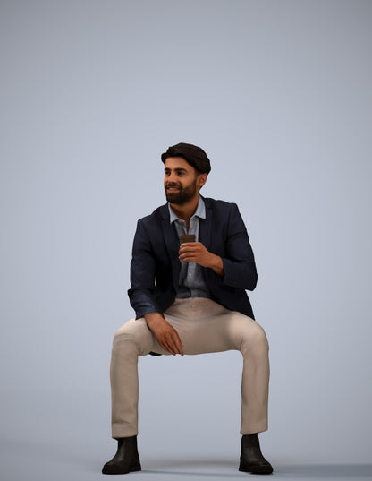photogrammetry 3D man business, realistic human model archviz FBX