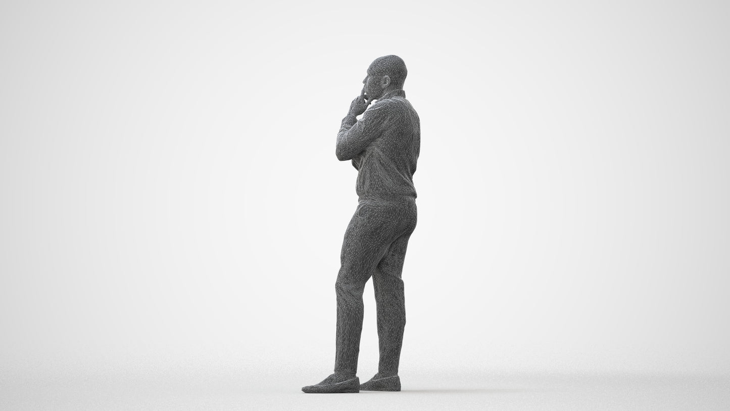 3D people model man business, scanned human for 3ds Max rendering, square thumbnail
