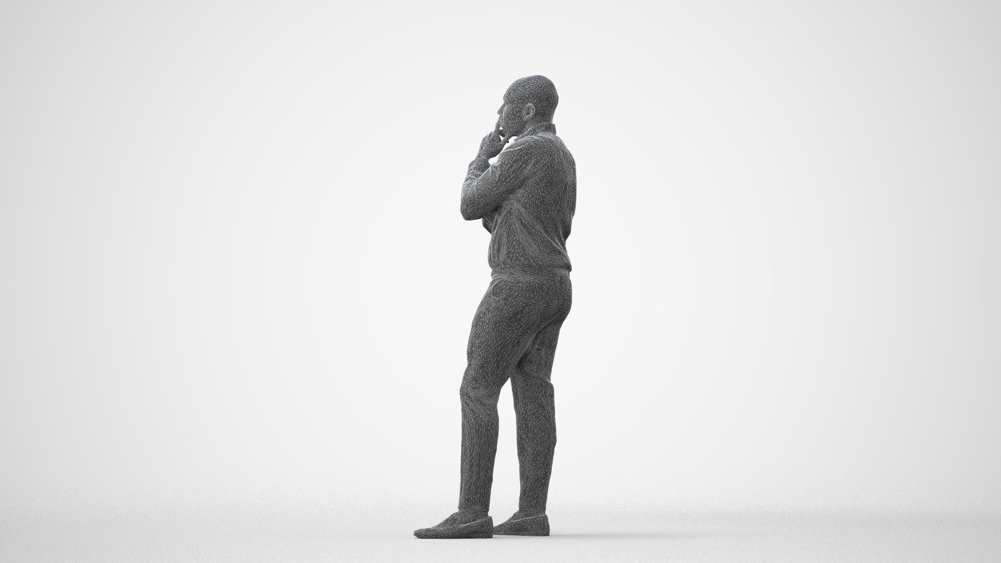 3D people model man business, scanned human for 3ds Max rendering, square thumbnail