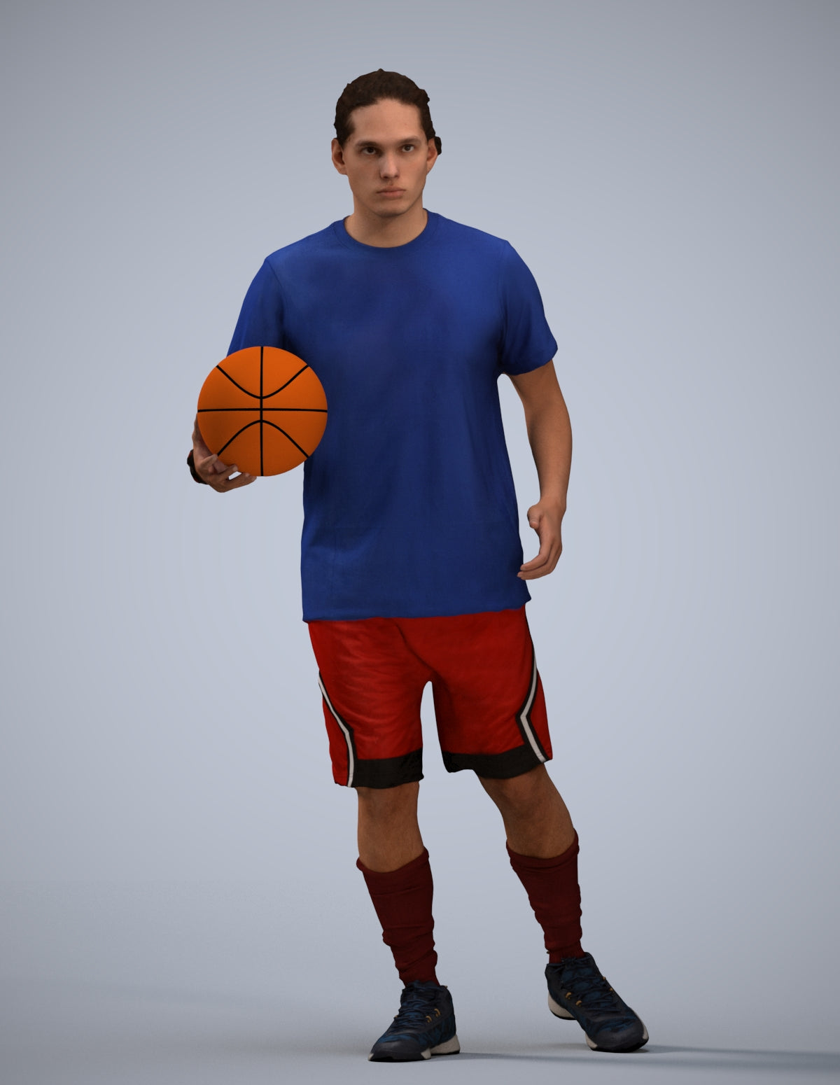 photogrammetry 3D man sport, realistic human model archviz FBX