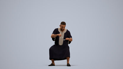 realistic 3D man sitting, scanned archviz people for Blender and 3ds Max, standing pose render