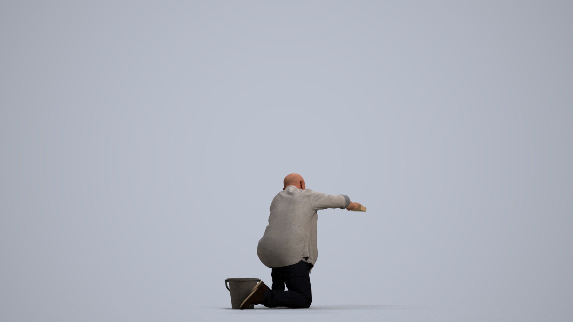 realistic 3D people senior man casual driving, render-ready for V-Ray and Corona, FBX OBJ, front view render