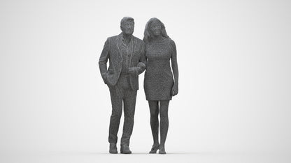 3D human model woman casual kids, photogrammetry scanned person for archviz, wireframe back view