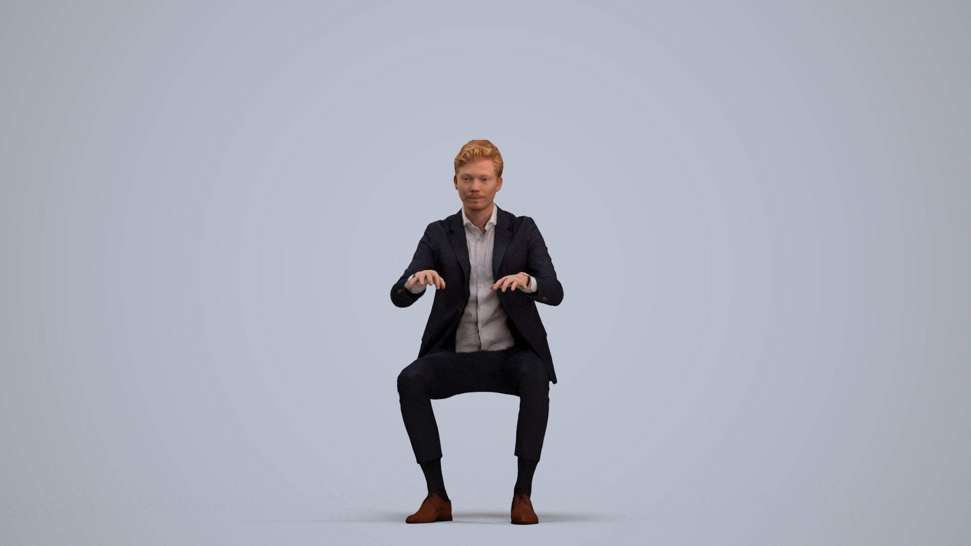 photogrammetry 3D man business, realistic human model archviz FBX, standing pose render
