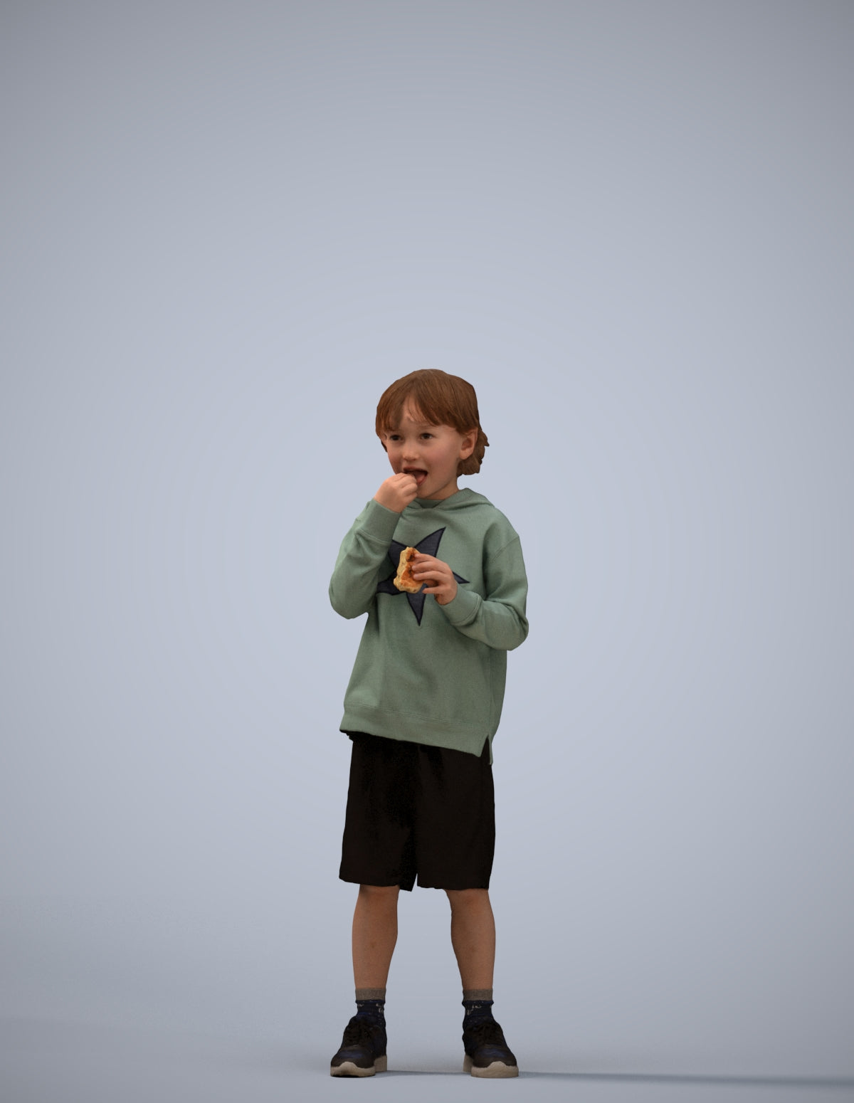 3D scanned boy kids casual, photorealistic archviz people for Enscape and SketchUp