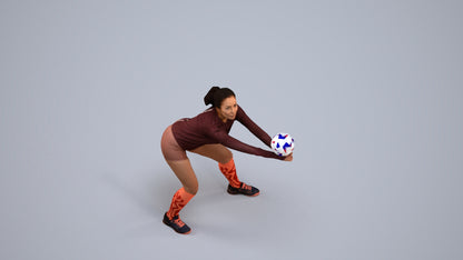 3D scanned woman sport, photorealistic archviz people for Enscape and SketchUp, back view render