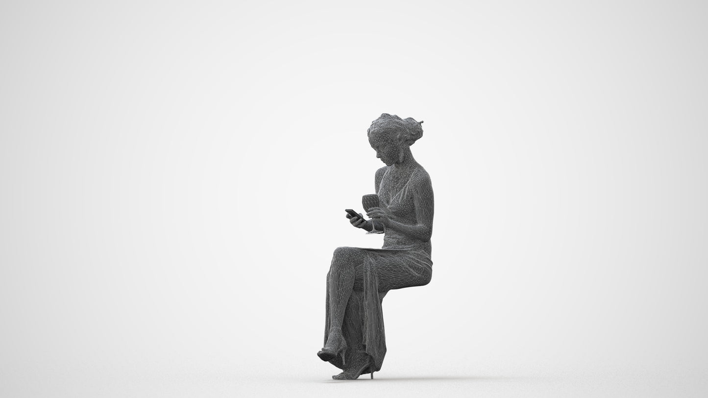 3D people model woman formal formalaffairs, scanned human for 3ds Max rendering, square thumbnail