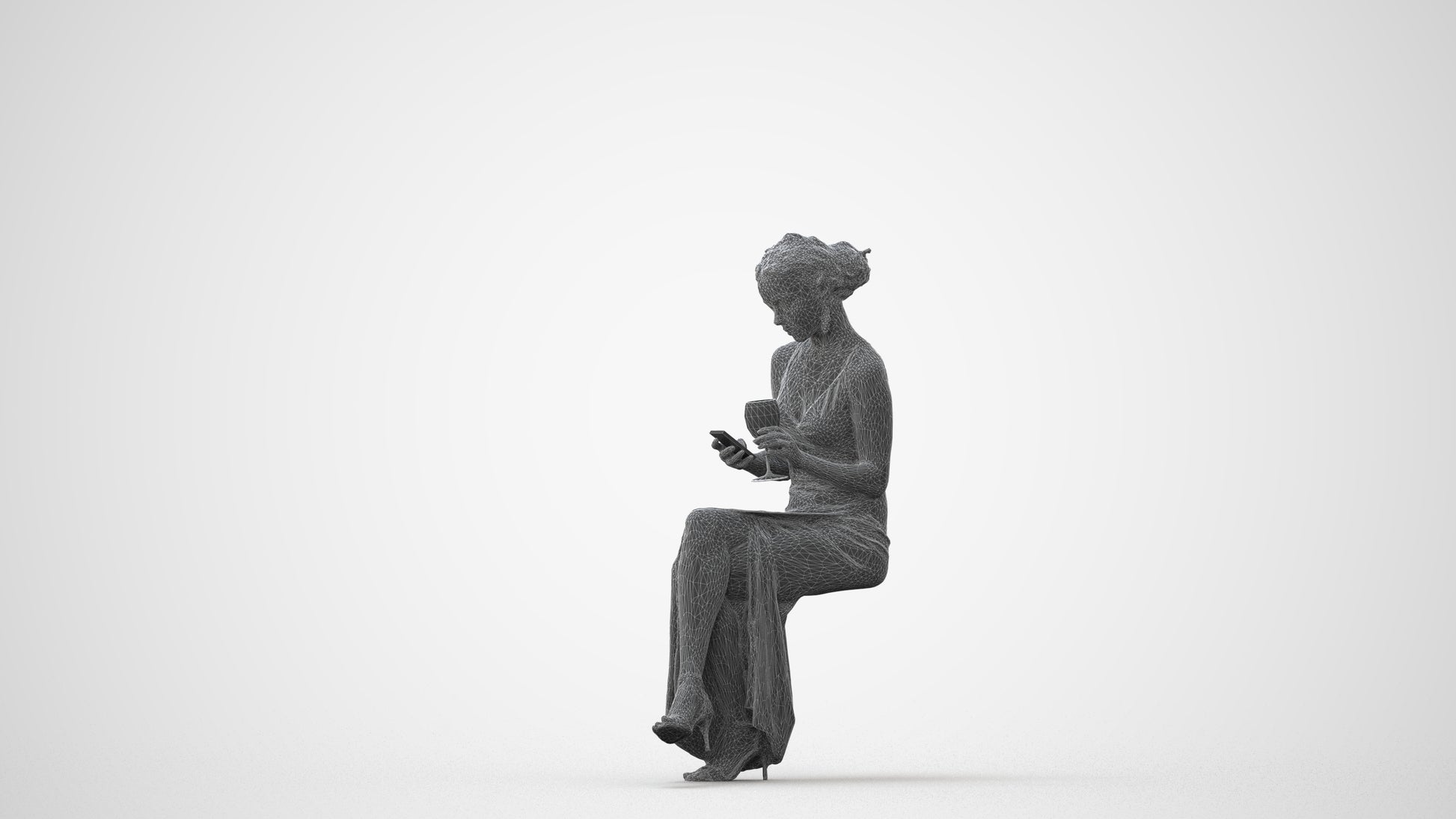 3D people model woman formal formalaffairs, scanned human for 3ds Max rendering, square thumbnail