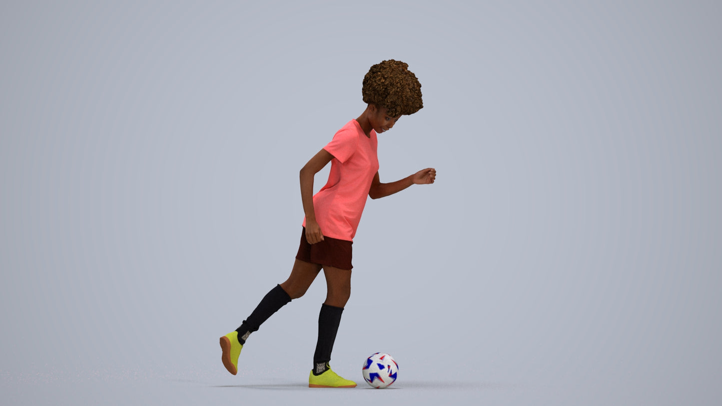 3D people model woman sport, scanned human for 3ds Max rendering, standing pose render
